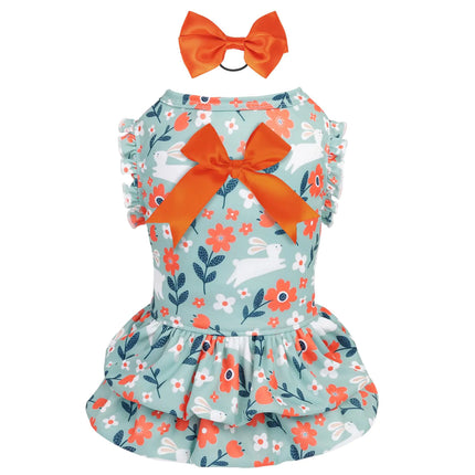 CuteBone Dog Dress Girl Puppy Double Layers Skirt Cat Outfit Pet Clothes for Small Dogs Costume Birthday Gift DR26S - CrittersPlus