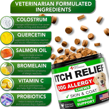 2 Pack Dogs Allergy Relief Anti Itch 240 Pcs