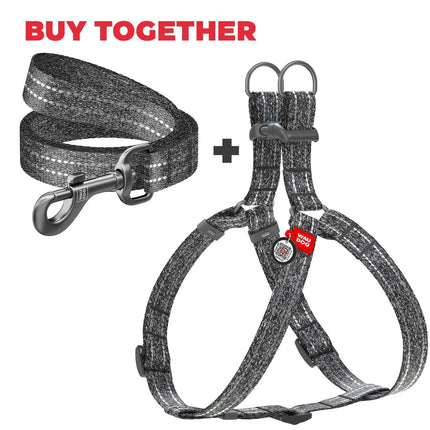 Grey Dog Harness Adjustable for Large Dogs - CrittersPlus
