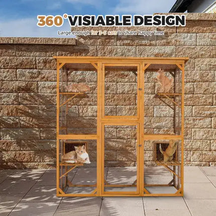 Outdoor Cat Enclosure 72 Inch High - CrittersPlus