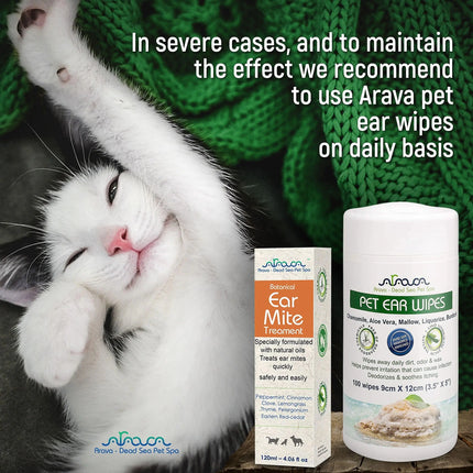 Natural Pet Ear Mites Infection Cleaner - CrittersPlus