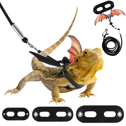 Pawaboo Adjustable Bearded Dragon Harness and Leash - CrittersPlus