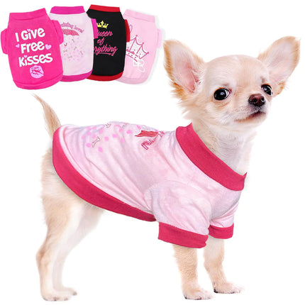4 Pieces Puppy Clothes for Small Dogs