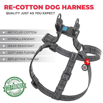 Grey Dog Harness Adjustable for Large Dogs - CrittersPlus