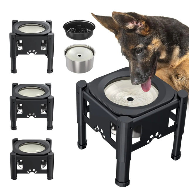 Lewondr 80OZ Adjustable Dog Water Bowl - CrittersPlus