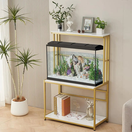 Aquarium Stand with Plant Shelf with Accessories Storage - CrittersPlus