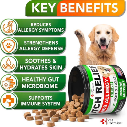 2 Pack Dogs Allergy Relief Anti Itch 240 Pcs
