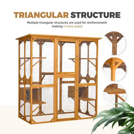 Outdoor Cat Enclosure 72 Inch High - CrittersPlus