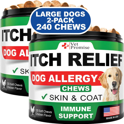 2 Pack Dogs Allergy Relief Anti Itch 240 Pcs