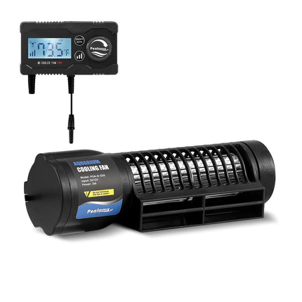 Poafamx Aquarium Chiller DC12V Aquarium Cooling Fan with 3-Speed Adjustable Controller Cross-Flow Fish Tank Cooler for Axolotl Automatic Temperature Control Aquarium Cooler (3W) - CrittersPlus