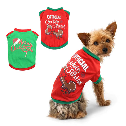 2 Pack Christmas Dog Shirts