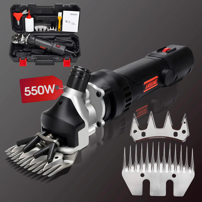 AMYWMS Electric Sheep Shear 550W - Advanced 6-Speed Heavy-Duty Clippers for Large Animals - CrittersPlus