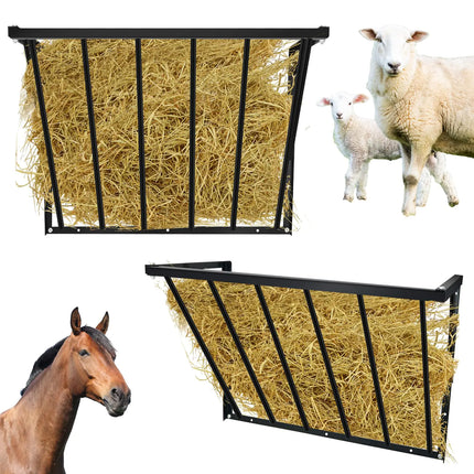 Hay Feeder Metal Hay Feeder Holder Outdoor - CrittersPlus