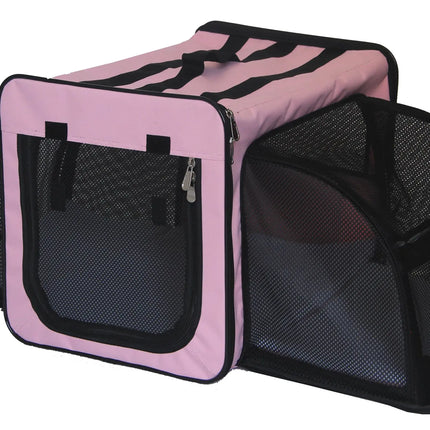 Pet Life ® Roomeo Folding Collapsible Airline Approved Pet Dog Carrier Crate - CrittersPlus
