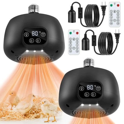 Gulfmew 2 Pack Chicken Coop Heater with Remote 200W - CrittersPlus
