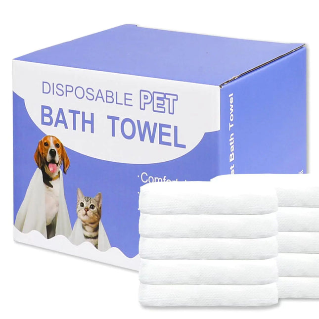 Disposable Pet Bath Towel 10 PCS - CrittersPlus