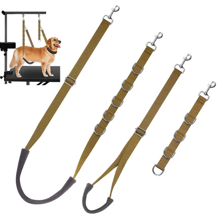 Adjustable Dog Grooming Table Arm with Tray and Loop