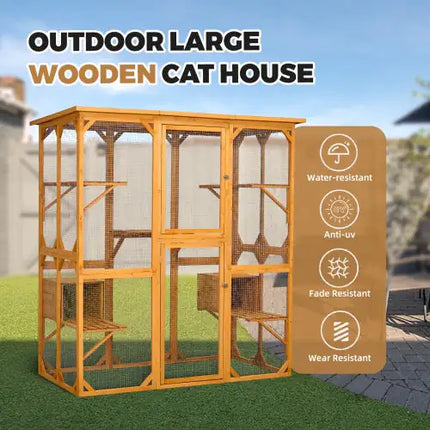 Outdoor Cat Enclosure 72 Inch High - CrittersPlus
