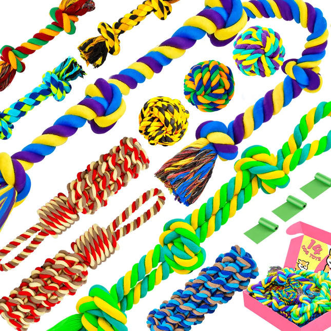14 Pack Tough Toys for Aggressive Chewers