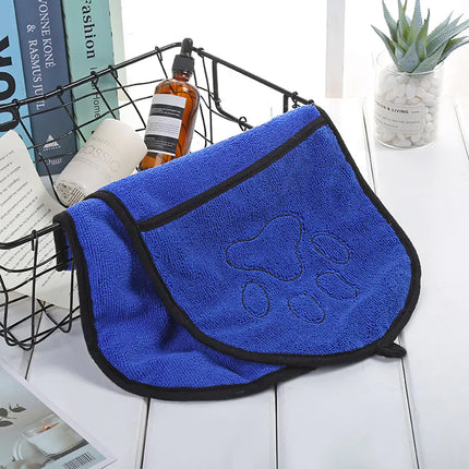 Quick Drying Microfiber Pet Bath Towel & Cleaning Gloves