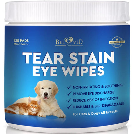 Cat Dog Eye Wash Wipes Infection Treatment 120Pad - CrittersPlus