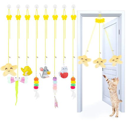 8PC Interactive Hanging Cat Toy - CrittersPlus