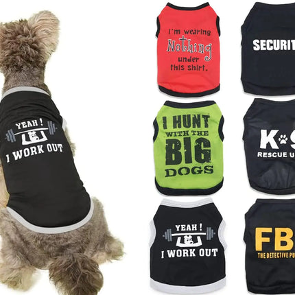 6 Pieces Small Pet Shirts Vest Apparel