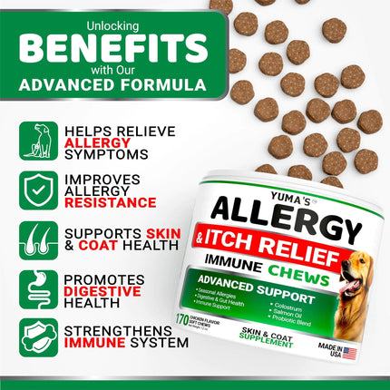 Dog Itching Skin Relief Treatment Pills 170 Treats