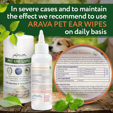 Natural Pet Ear Mites Infection Cleaner - CrittersPlus