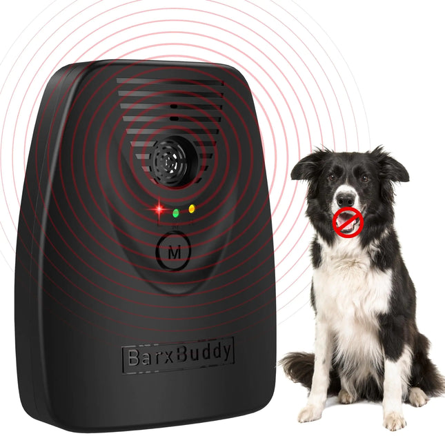 BarxBuddy BarkShield Home Anti Barking Device for Dogs 66ft Long Range Ultrasonic Waterproof Dog Bark Deterrent Box for Indoor/Outdoor Use Safe Bark Collar Alternative Dog Training & Behavior Aid - CrittersPlus