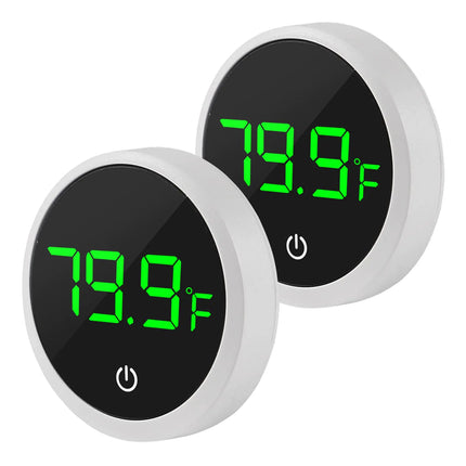 2Pcs Digital Aquarium Thermometer Fish Tank Digital LED Display Thermometer Fahrenheit Aquarium Temperature Sensor with LED Touch Screen for Aquarium Glass Containers Plant Reptile Turtle Tank - CrittersPlus