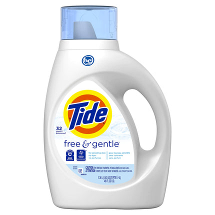 Tide Free & Gentle for Pets Laundry Detergent Liquid Soap 32 Loads 46 Fl Oz