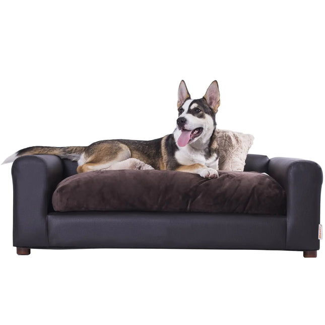 Moots Luxe Faux Leather Dog Sofa - CrittersPlus