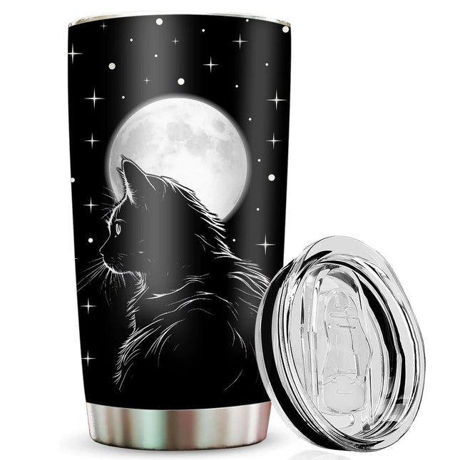 Black Cat Tumbler Cat 20 oz - CrittersPlus